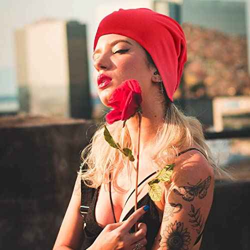 DOOVID Slouchy Beanie for Women Men Baggy Beanie Hats Casual Stretch Hip-Hop Skull Caps Knit Sleepping Hat
