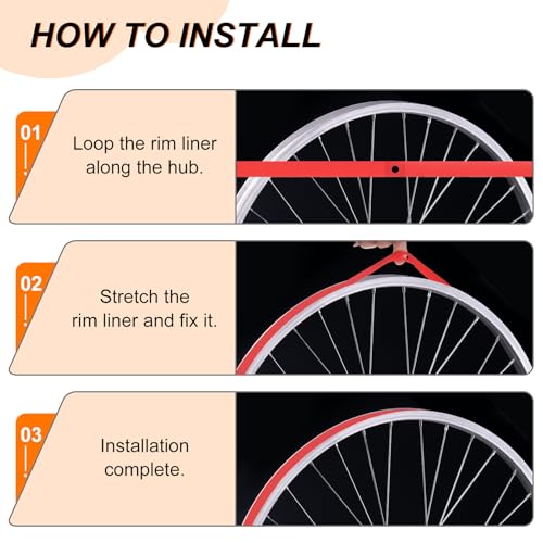 14 Inch Bicycle Rim Tape 20mm PVC Inner Tube Guard for Road MTB Mountain Bike - 2 Pieces