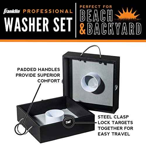 Franklin Sports Washer Toss Game Set - Outdoor Washers Set with Targets + Washers - Perfect for Lawn, Beach + More - Classic Outside + Tailgate Game