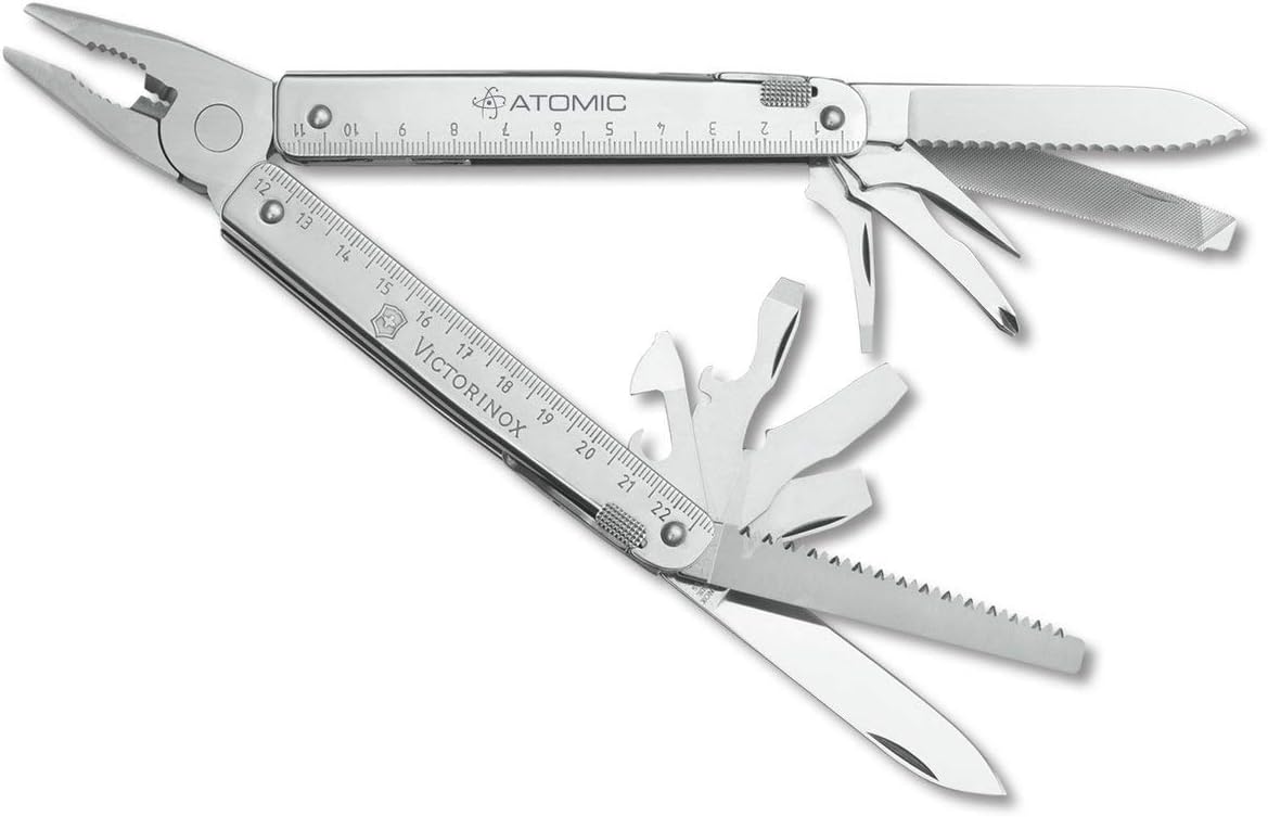 Victorinox Swiss Army Swisstool with Nylon Pouch Stainless Steel, 115mm
