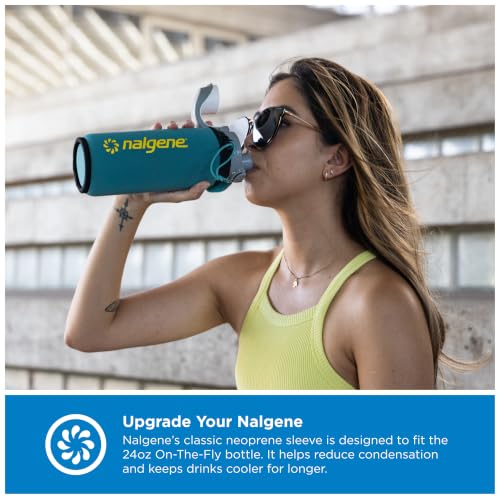 24oz Water Bottle Sleeve Neoprene Cover - Teal, Insulating & Condensation-Resistant