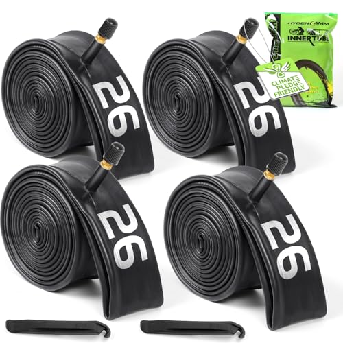 Hydencamm 26x1.75-2.125 Bike Inner Tube 4 Pack with Schrader Valve