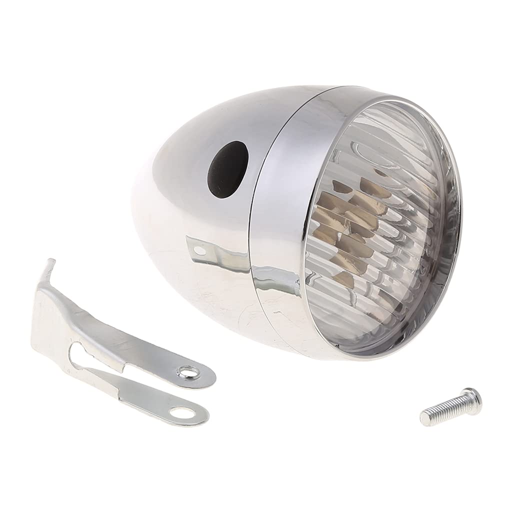 FGDTREE Classic Retro Streamlined Bicycle for Head Light LED Metal B Cycling Lighting Equipment