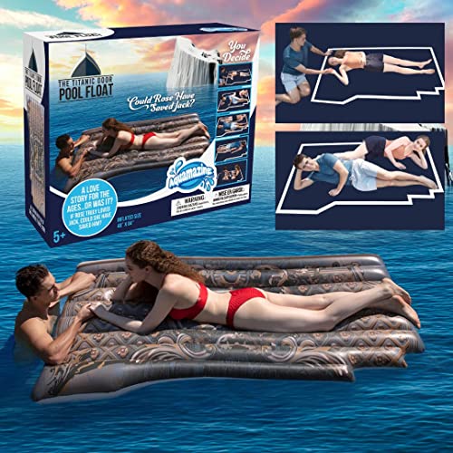 Large Titanic Movie Pool Float - 48x84 Inch Inflatable 2-Person Raft