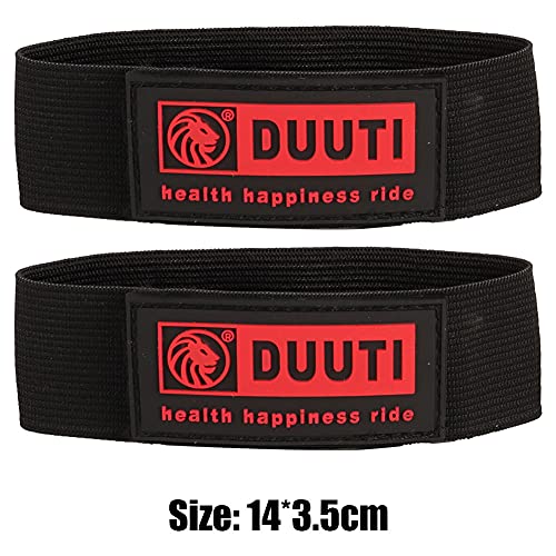 VGEBY 2PCS Pant Leg Straps,Cycling Pant Leg Band Elastic Puttee Safety Belt Bands Riding Equipment for Fishing Outdoor Sports (Black)
