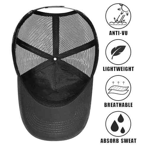 American Flag Trucker Hat Baseball Cap Snapback Fitted Hats for Men Women Snap Closure Design Breathable Mesh Side Durable