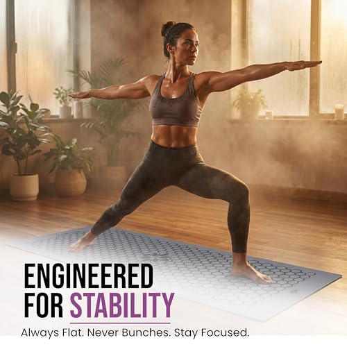 Clever Yoga Non-Slip Hot Yoga Mat Towel - Gray, Single-Sided Microfiber Grip