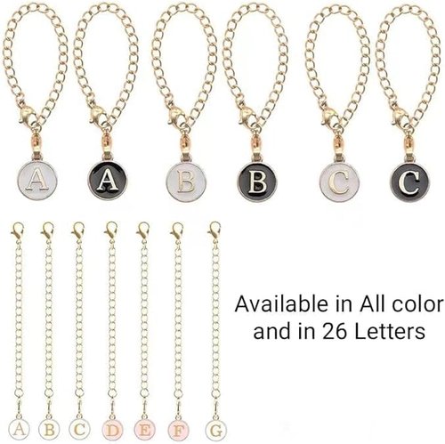 Name ID Letter Handle Charm Accessories for Stanley Cup and Tumbler - Initial Identification Charms (J, Black Round)