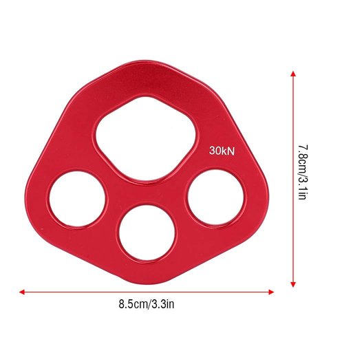 Mrisata Climbg Outdoor 9×8×1 Outdoor 4 Holes Paw Rigging Plate Rock Climbing Multi Anchor Point Connector Gear