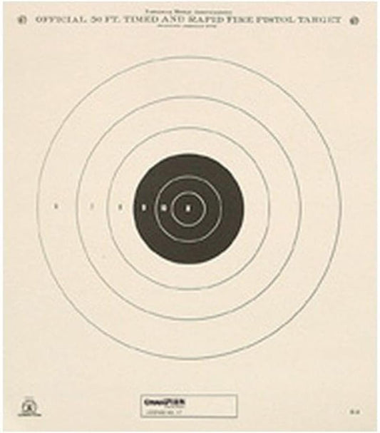 Champion Traps and Targets, NRA Targets, 50ft Timed & Rapid Fire Tagboard (Per 12)