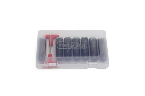Negrini Extended Shotgun Choke Tube Case (8 Chokes) - Fits Various Choke Tube Sizes up to 3-7/8 Inches - Choke Tube Organization and Secure Storage - Clear