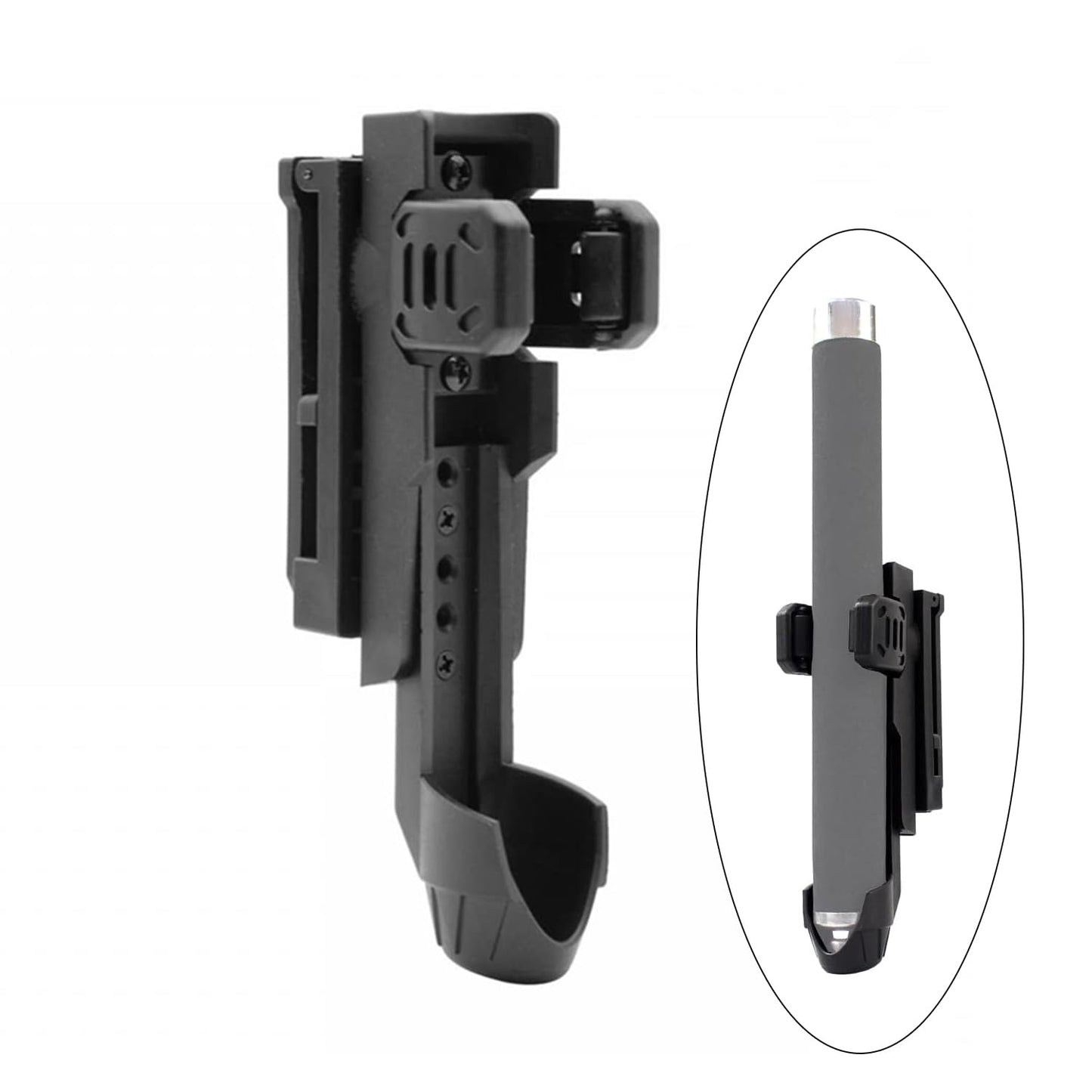 Expandable Baton Holster, 360 Degree Duty Belt Flashlight Holder Telescopic Baton Holder,Tactical Baton Pouch for 21"~ 26" Baton（Diameter 0.98"~ 1.14" ）