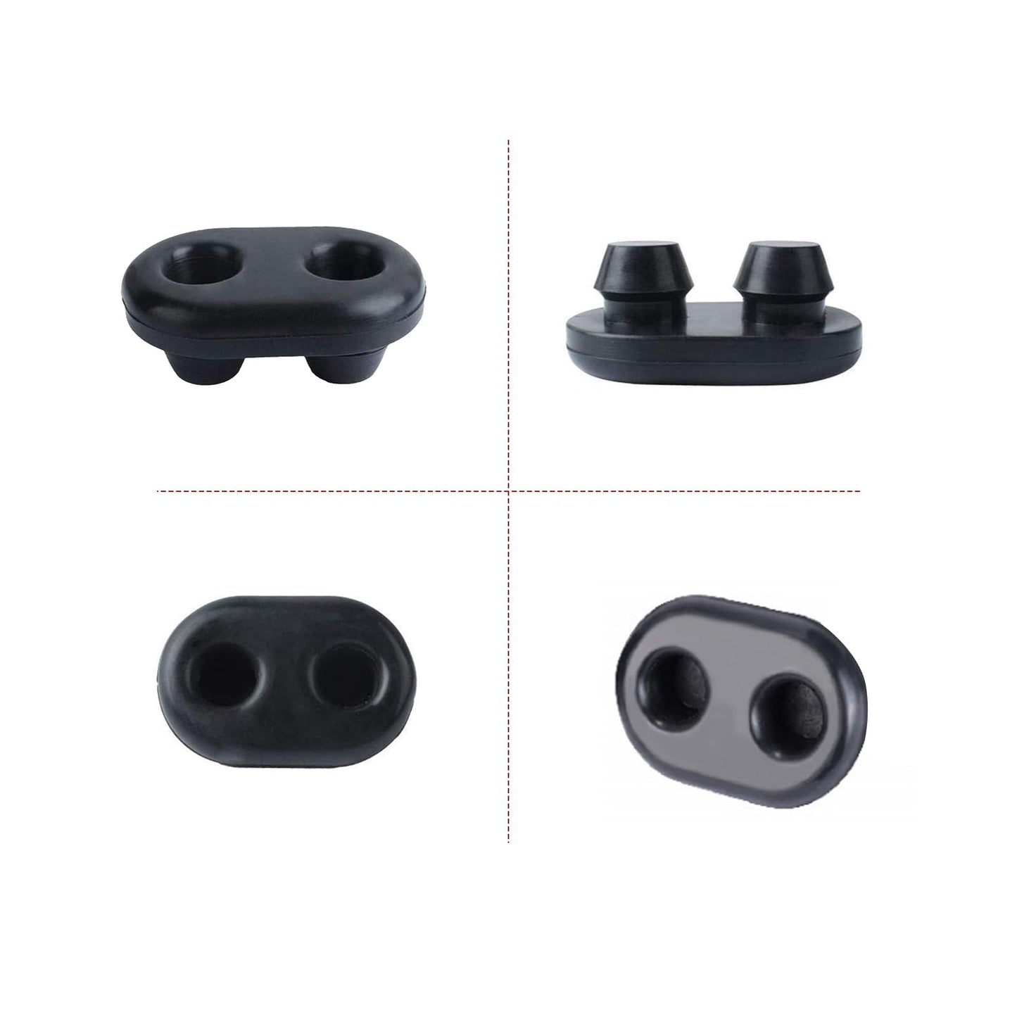 EVKILKJS 2PCS Cooler Feet,Non-Slip Rubber Cooler Feet Replacement,Compatible with YETI and RTIC Coolers 45qt 65qt 110qt 145qt,Durable Thickened Rubber Feet Prevent Sliding Protective Cooler