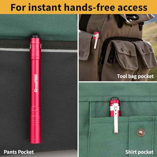 Pen Lights for Nurses LED Penlight, Aluminum Pocket Flashlight, Small Pocket Flashlight 2AAA Batteries Include, 4 Pack Emergency Handheld Penlight Pink Red