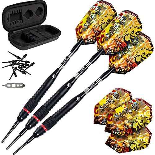 Viper Jaguar 80% Tungsten Soft Tip Darts with Storage/Travel Case, 18 Grams