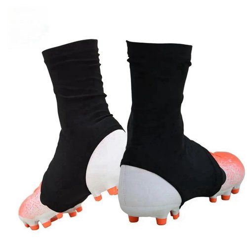 Sanseenia Football Spats/Cleat Covers, Cleat Socks, Cleat Sleeves for Soccer, Lacrosse, Baseball & Softball Youth Adults, Cleat Spats Keeps Cleats Tied Turf Pellets Out (Black, Small)