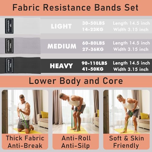 Gray Pilates Ring Kit with Adjustable Ankle & Wrist Weights, Resistance Bands, Ball for Home Workout