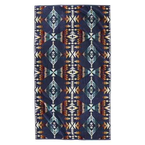 Pendleton Oversized Jacquard Spa Towels, 40 x 70 inches Bath Towels, 100% Cotton, Soft and Quick Dry for The Beach, Hot Tub, Pool - Diamond Peak