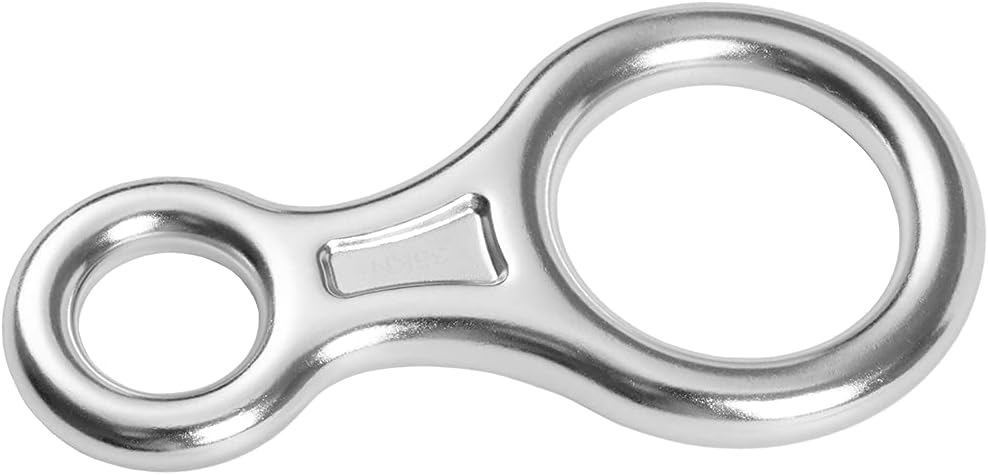 PROND Terminal 8 Descender, Climb Aluminum Figure 8 Descender Rigging Plate Heavy Duty, 35KN Aluminum Alloy Descender for Outdoor Climbing Rappel Gear Downhill Ring Equipment and Belay Device