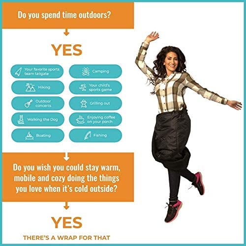 Mozy Tall | The Wearable Thermal Wrap for The Outdoors | 2" Inches Taller | Black