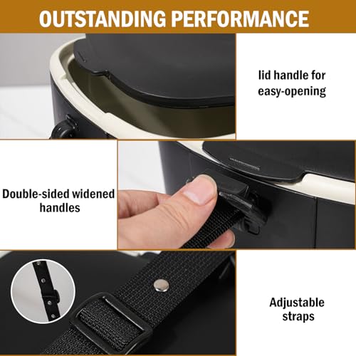 6 QT Insulated Cooler Box for Ice Beverage Food Storage Portable Ice Chest for Camping Picnic Tailgate Outdoor Use Chiller Caja Enfriadora Port?til para Camping