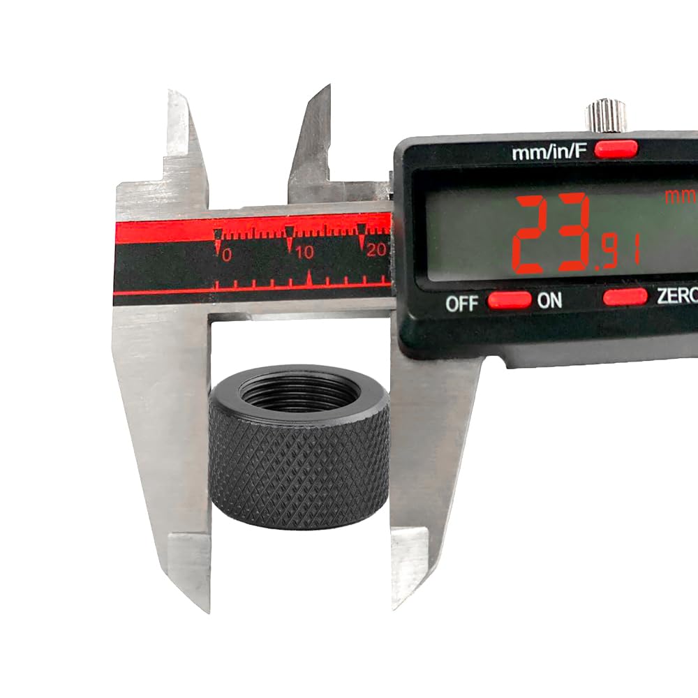 5/8 inch x24 Thread Protector Aluminum w/ 5/8 inch x24 Crush Washe (5/8x24-Black)