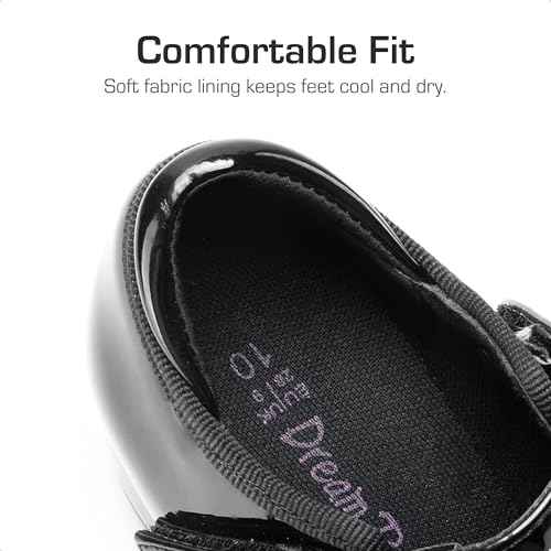 DREAM PAIRS Kids Tap Shoes for Girls Dance Shoes Boys Easy Strap Tap Mary Jane PU Leather for Toddler/Little Kid/Big Kid