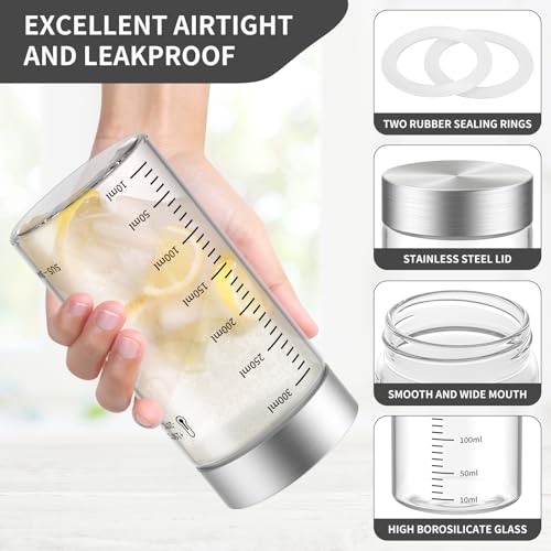 4 Oz Glass Jar with Lid - Pack of 4, Food-Grade, Airtight Storage