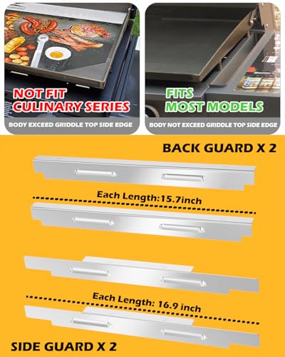 Silver Wind Guards for 36-Inch Blackstone Griddles - Outdoor Cooking Accessories