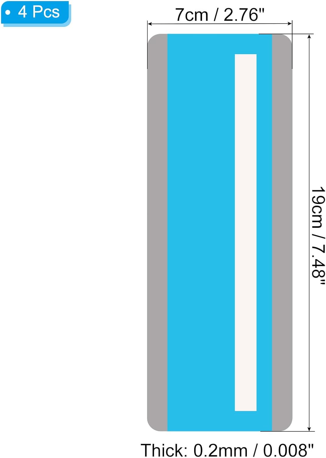 PATIKIL Guided Reading Strips, 4 Pieces Tracking Highlight Colored Overlay Strips Bookmark Dyslexia Reading Teaching Tools for Children Classroom Teacher, Grey