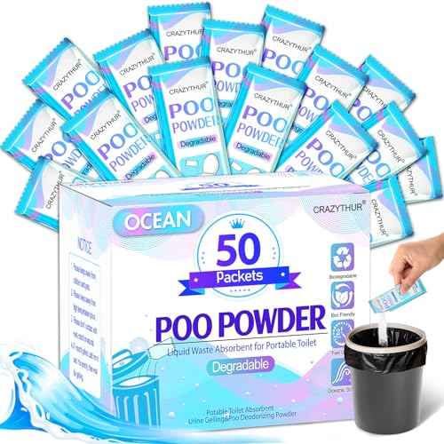 PortablePortable Toilet Gel, Poo Powder for Portable Toilet, Camping Toilet Gel, Pee Powder, Portable Toilet Powder for Outdoor Camping and Hiking Toilet Gel Powder