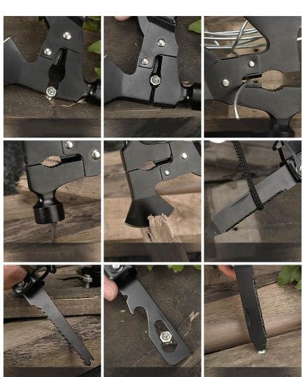 Generic Axe and Hammer Multi-Tool, Camping, Hiking, Fishing, Home Improvement, Black, MTAH170724