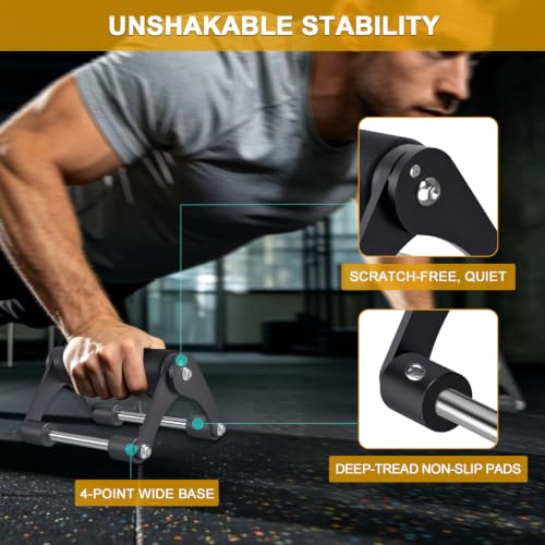 Kipika Foldable Push Up Bars with Foam Grip - Portable Workout Handles