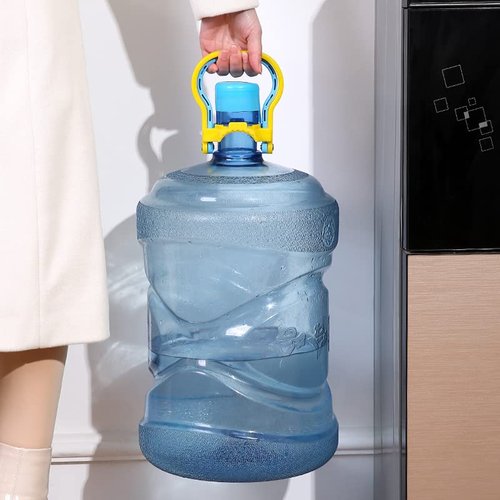 TorSor 2 Pack 5 Gallon Water Bottle Holder Purified Drinking Water Jug Caps Carrier Lift Labor Energy Saving Ergonomic Grip Handle Carrier Non-Slip Holder Lifter Heavy Duty Clip