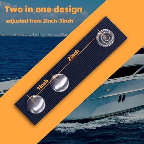 304 Steel Boat Cover Snap Extender 2''-3'' Black for Boat Canvas