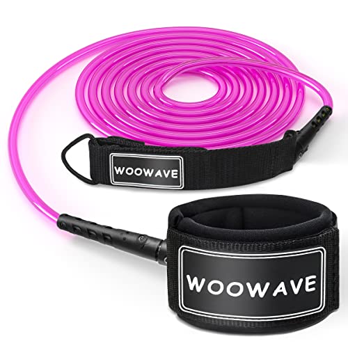 Pink White 9ft Surfboard Leash Premium SUP Leg Rope for All Surfboards