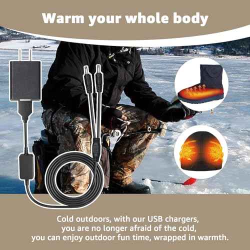 8.4V Heated Gloves Charger - Compatible with Savior Snow Deer Sun Will Heated Gloves, Heated Socks,Heated Vest Battery Power Cord