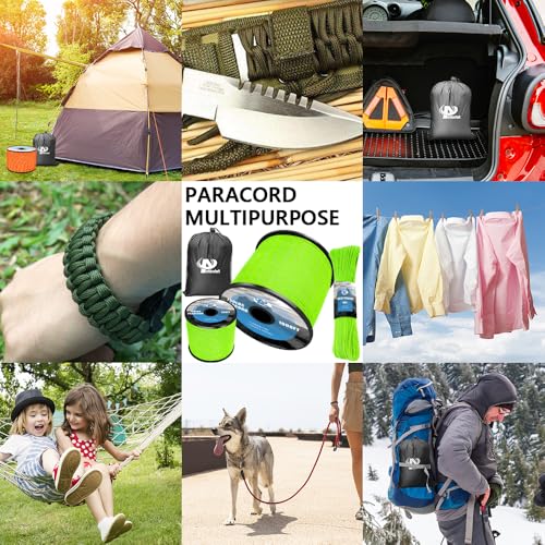 Reflective Paracord Rope 100FT Purple 4MM for Camping Hiking Tying & DIY