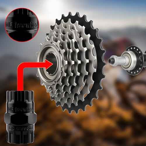 Professional Bike Freewheel Removal Tool ? Heavy-Duty Steel Cassettes Lockring Socket, Cassettes Lockring Remover Tool, Essential Bicycle Repair Tool for Mechanics & DIY