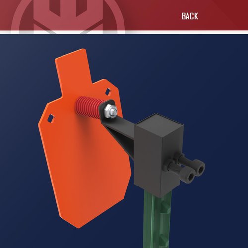 KNINE OUTDOORS 2x4 T Post Target Hanger, Shooting Target Stand Base, Adjustable Height Steel Post AR500 Steel Silhouette Gong Targets Conversion Adapter, T Post Design, 2 Pack