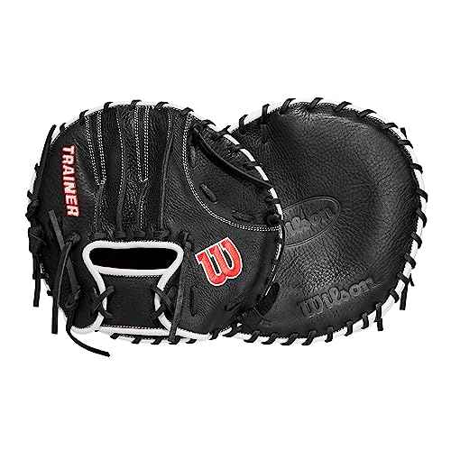 Wilson Trainer Baseball Gloves - Black/Red
