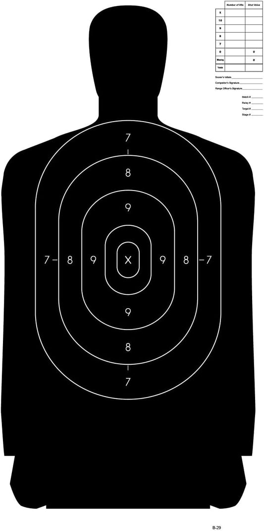 Silhouette Indoor & Outdoor Paper Targets - Pack for Range Shooting