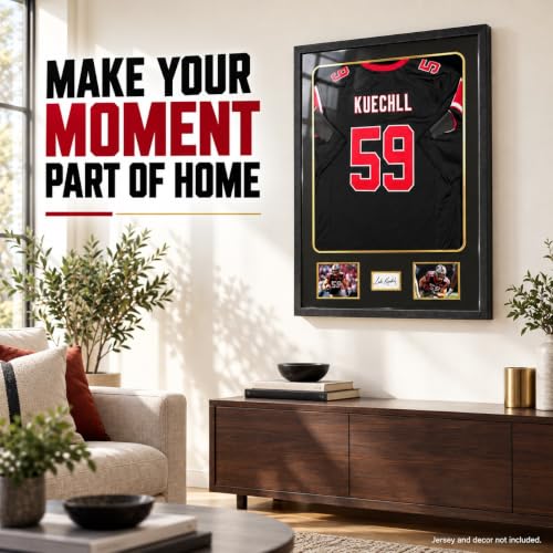 Jersey Display Case with Tempered Glass & Photo Slots - Without Lock, 1 Pack