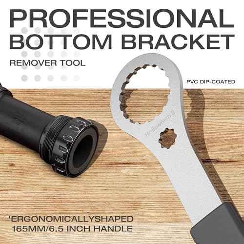 GEWAGE Bicycle Bottom Bracket Tool - Bottom Bracket Removal Install Tool Compatible with Shimano Hollowtech II/BB9000, BBR60,12X46MM - BB Remover with Crank Cap Wrench
