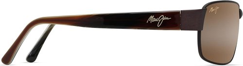 Maui Jim Men's and Women's Black Coral Polarized Rectangular Sunglasses