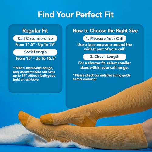 Wellow Dots Collection Knee High Compression Socks - Dewberry Argyle Medium 18–25 mmHg
