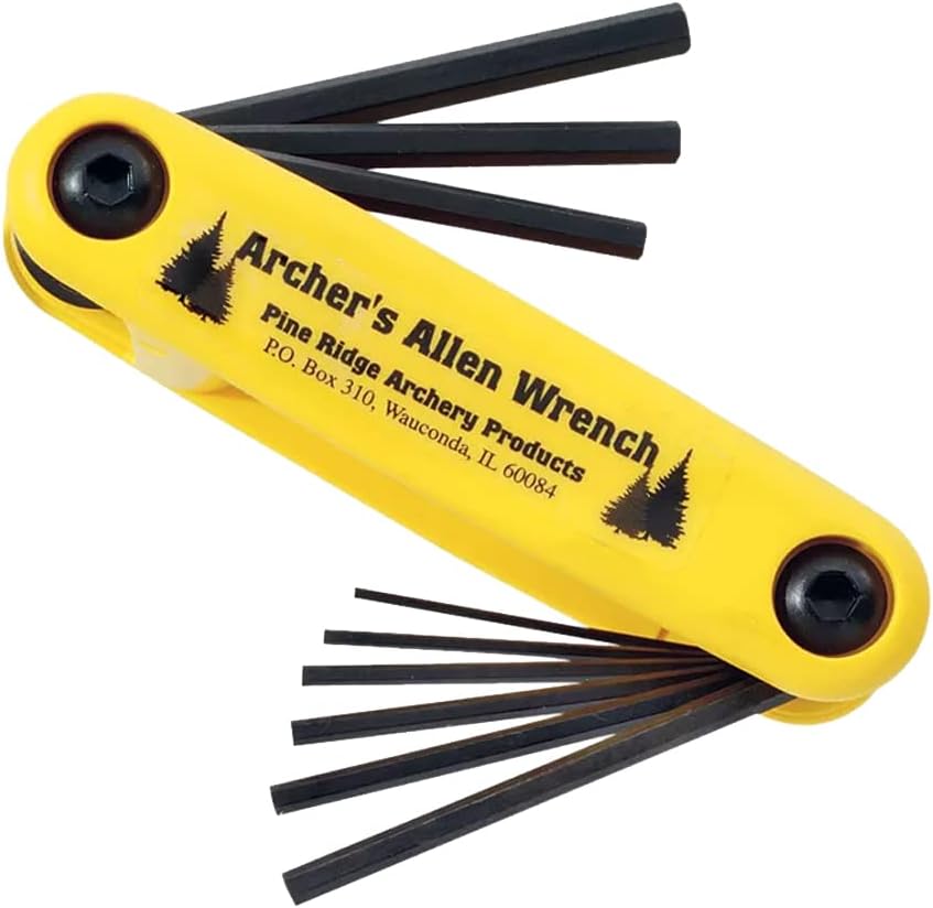 Pine Ridge Archery Archer’s Allen Wrench Set – Made in USA, Heavy-Duty Chrome Vanadium Tool Steel, One-Piece Slip-Resistant Design