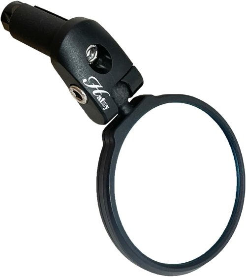Hafny Bar End Bike Mirror, HD, Blast-Resistant, Glass Mirror, HF-MR090, HF-M951-FR03, HF-M952-FR03 (Silver Glass, 62mm)