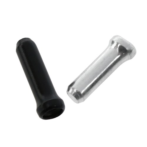 VAKTOK-60pcs Bike Brake Cable End Caps Bike Brake Cable Accessories For road mountain biking(Black 30pcs + Silver 30pcs)