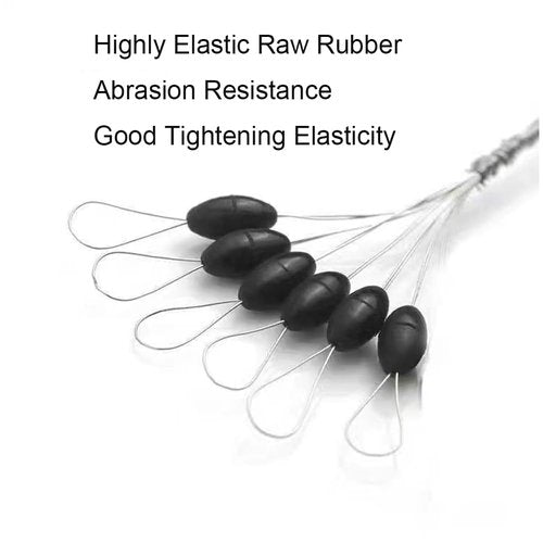 HAIYISHIYE 1200PCS Fishing Bobber Stopper,Bobber Stops for Fishing Line 6 in 1 Float Sinker Stop (Oval, M)